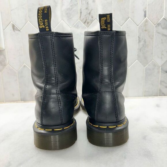 Dr Martens 1460 Nappa Leather Lug Sole Lace-Up Combat Boots Black Size 7 - Picture 5 of 8